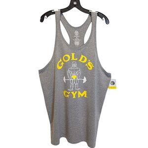 Gold's Gym Classic Joe Arctic Gray Tank Top Premium Stringer NEW XL